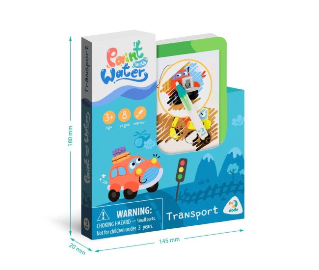 Set de colorat cu apa - Vehicule Set de colorat cu apa - Vehicule