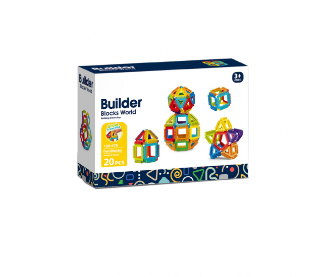 Joc de constructie STEAM - Forme magice (20 piese) Joc de constructie STEAM - Forme magice (20 piese)