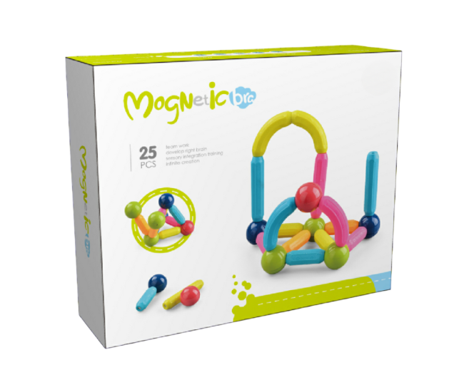 Set de constructie magnetic - Forme 3D (25 piese) Set de constructie magnetic - Forme 3D (25 piese)