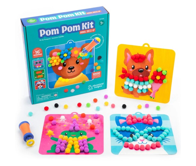 Set creativ cu pompoane - Imbraca animalutele