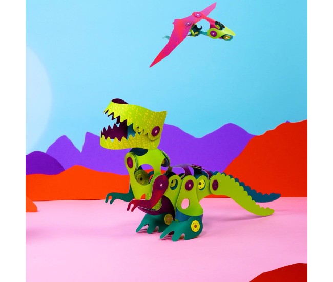 Clixo® joc magnetic de construit - Aventuri cu dinozauri (36 piese) Clixo® joc magnetic de construit - Aventuri cu dinozauri (36 piese)