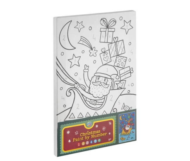 Set pictura pe numere - Mos Craciun si cadourile