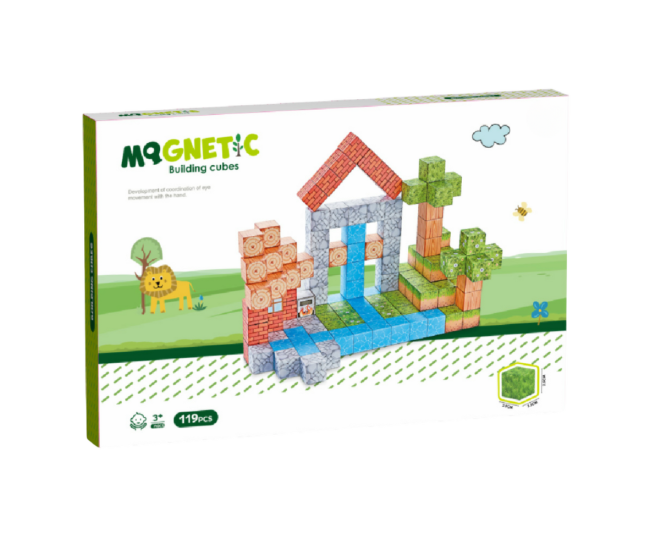 Cuburi magnetice - In natura 119 piese (2 cm) Cuburi magnetice - In natura 119 piese (2 cm)