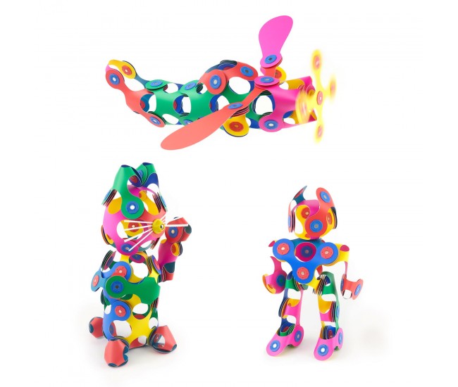 Clixo® joc magnetic de construit - Super Curcubeu (60 piese) Clixo® joc magnetic de construit - Super Curcubeu (60 piese)