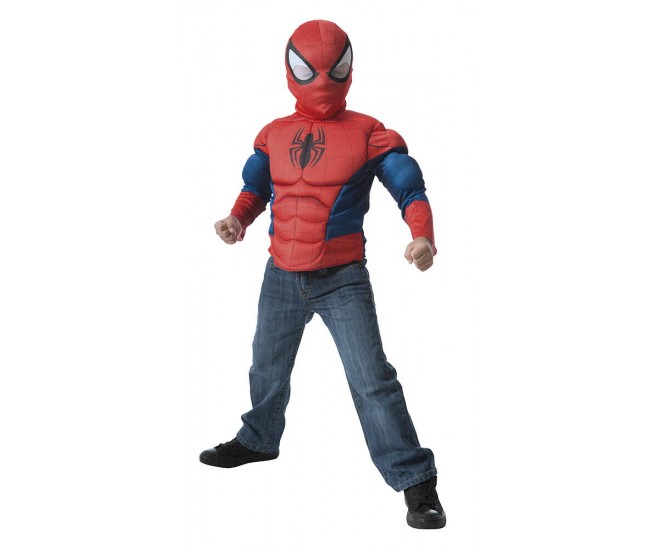 Set Spiderman - Bluza cu muschi & masca Set Spiderman - Bluza cu muschi & masca