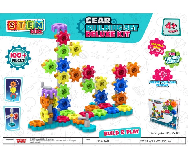 Set de constructie cu rotite Deluxe (100 piese) Set de constructie cu rotite Deluxe (100 piese)