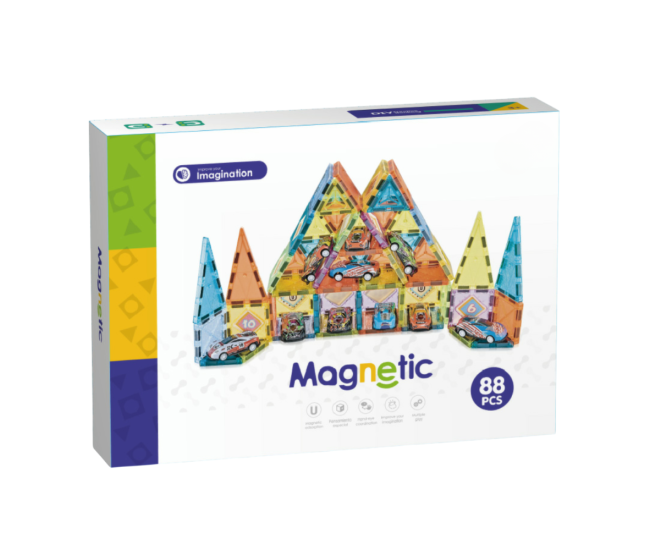 Joc magnetic - Parcarea masinutelor 88 piese (5.5 cm) Joc magnetic - Parcarea masinutelor 88 piese (5.5 cm)