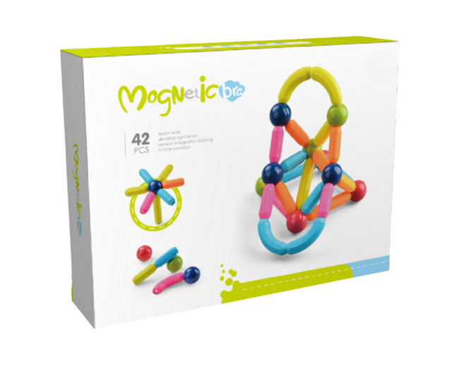 Set de constructie magnetic - Forme 3D (42 piese) Set de constructie magnetic - Forme 3D (42 piese)