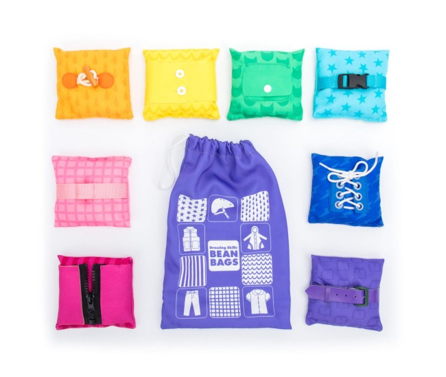 Joc tactil cu saculeti senzoriali - Invat sa ma imbrac Joc tactil cu saculeti senzoriali - Invat sa ma imbrac