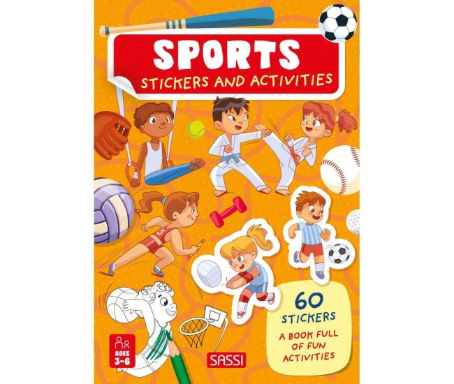 Carte de activitati cu abtibilduri - Ora de sport Carte de activitati cu abtibilduri - Ora de sport
