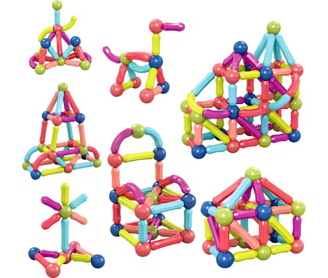Set de constructie magnetic - Forme 3D (84 piese) Set de constructie magnetic - Forme 3D (84 piese)