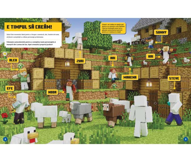 Minecraft. Creeaza-ti propriile personaje - carte cu autocolante Minecraft. Creeaza-ti propriile personaje - carte cu autocolante