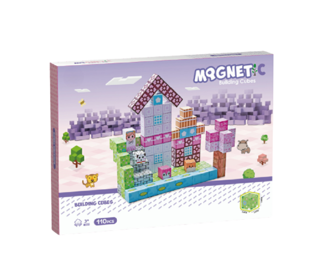 Cuburi magnetice - Universul printeselor 110 piese (2 cm) Cuburi magnetice - Universul printeselor 110 piese (2 cm)