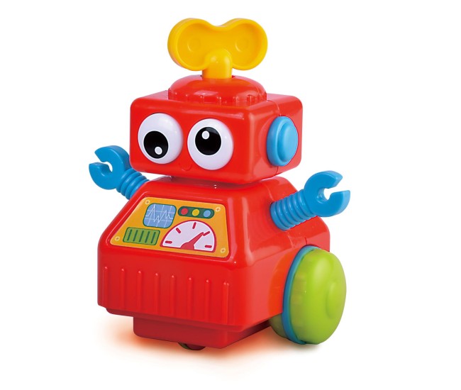 Jucarie interactiva - Robotel cu cheita (rosu) Jucarie interactiva - Robotel cu cheita (rosu)