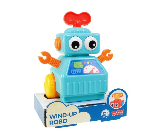Jucarie interactiva - Robotel cu cheita (albastru) Jucarie interactiva - Robotel cu cheita (albastru)
