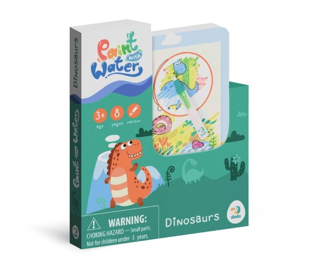 Set de colorat cu apa - Dinozauri Set de colorat cu apa - Dinozauri
