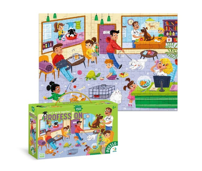 Puzzle meserii - Medic veterinar (150 piese)