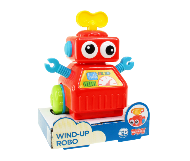 Jucarie interactiva - Robotel cu cheita (rosu) Jucarie interactiva - Robotel cu cheita (rosu)