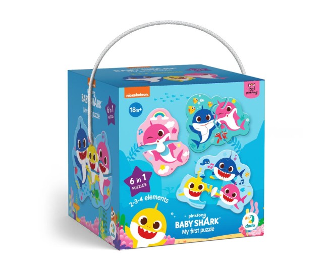 Puzzle 6 in 1 - Baby Shark (2, 3, 4 piese) Puzzle 6 in 1 - Baby Shark (2, 3, 4 piese)