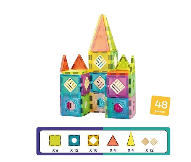 Set de constructie magnetic - 48 piese (5.5 cm) Set de constructie magnetic - 48 piese (5.5 cm)