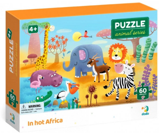 Puzzle - Minunatele animalute din Africa ( 60 piese) Puzzle - Minunatele animalute din Africa ( 60 piese)