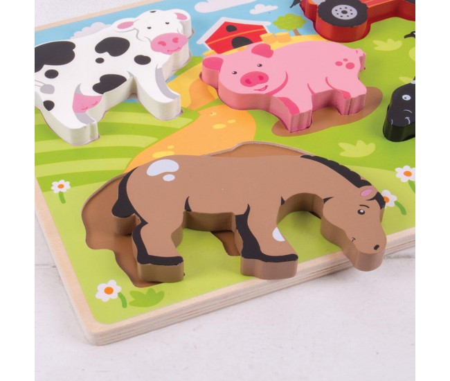 Puzzle din lemn - In ograda Puzzle din lemn - In ograda