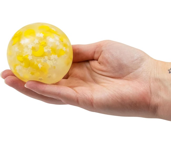 Minge antistres fosforescenta - Luna cu stele Minge antistres fosforescenta - Luna cu stele