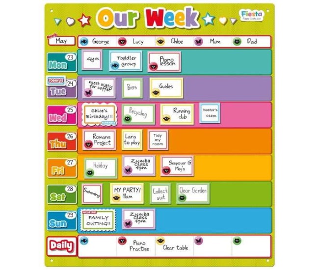 Panou magnetic  - Programul meu saptamanal