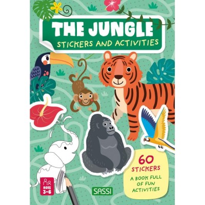 Carte de activitati cu abtibilduri - Jungla