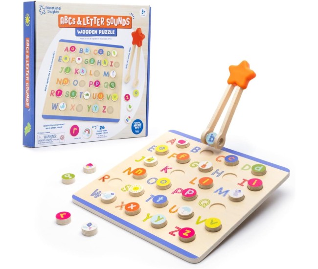 Puzzle din lemn - Litere & sunete in lb. engleza Puzzle din lemn - Litere & sunete in lb. engleza