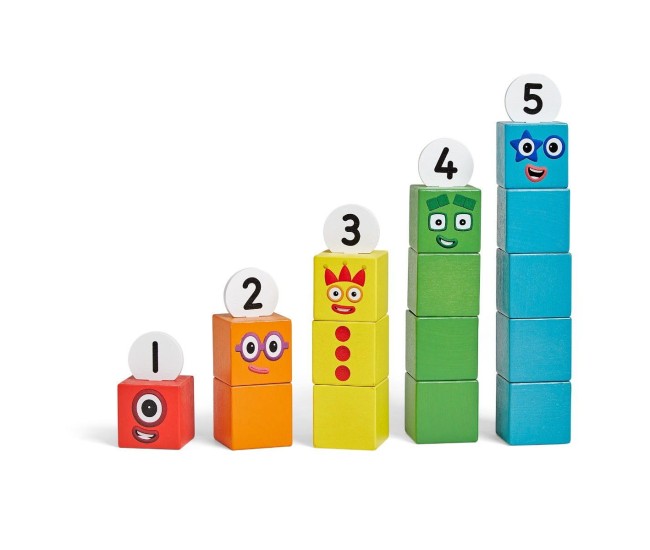 Cuburi din lemn Numberblocks - De la 1 la 5 Cuburi din lemn Numberblocks - De la 1 la 5