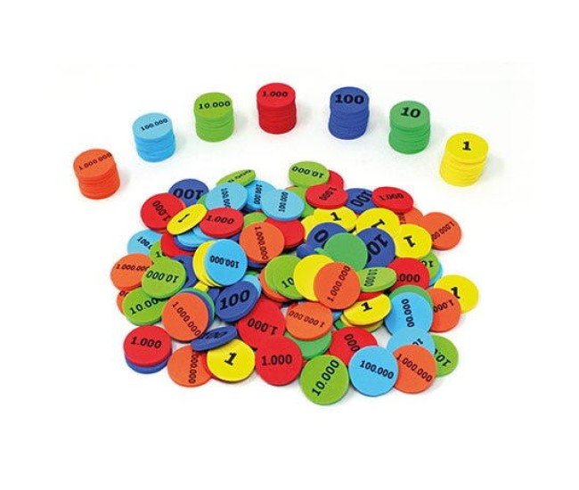 Jetoane din spuma - Sistem zecimal pozitional