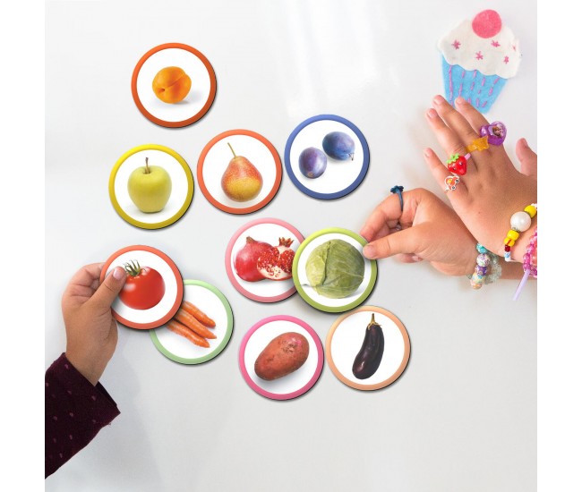 Set magneti Montessori - Fructe si legume Set magneti Montessori - Fructe si legume