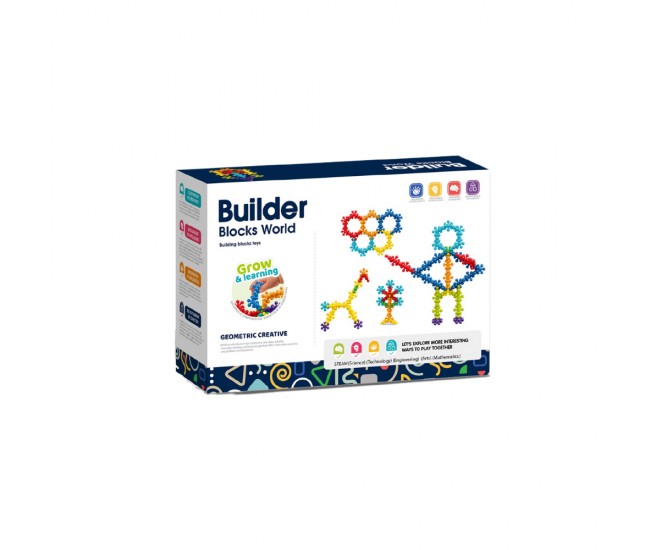 Joc de constructie STEAM - Floricele colorate (80 piese) Joc de constructie STEAM - Floricele colorate (80 piese)