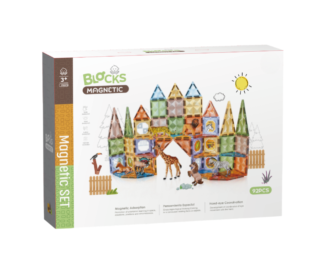 Joc magnetic Diamond La Zoo - 92 piese (7.5 cm) Joc magnetic Diamond La Zoo - 92 piese (7.5 cm)