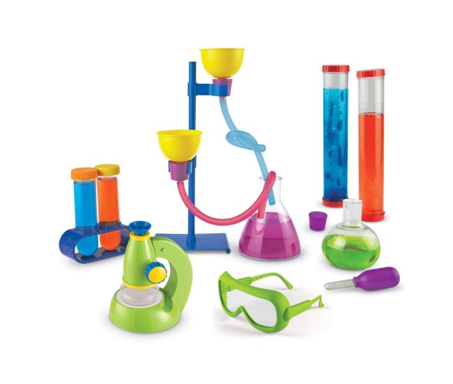 Set de stiinta primar Deluxe cu microscop Set de stiinta primar Deluxe cu microscop