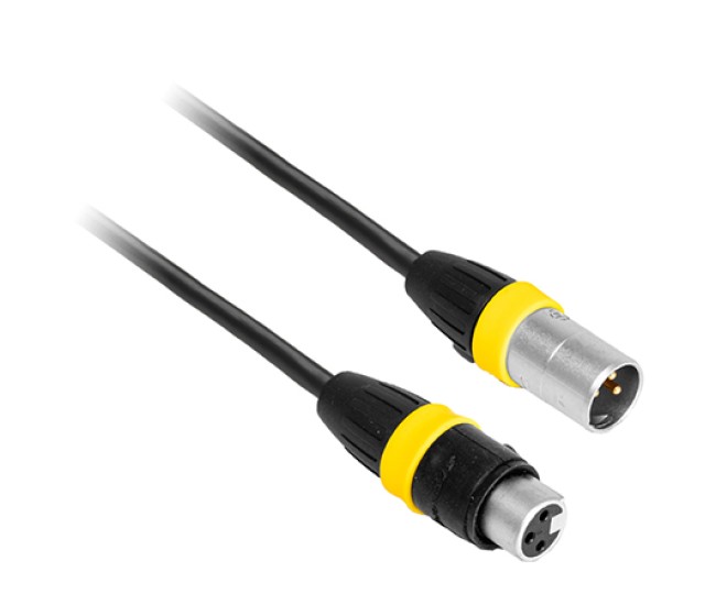 Cablu profesional dmx  ip65 xlr tata - xlr mama 5m