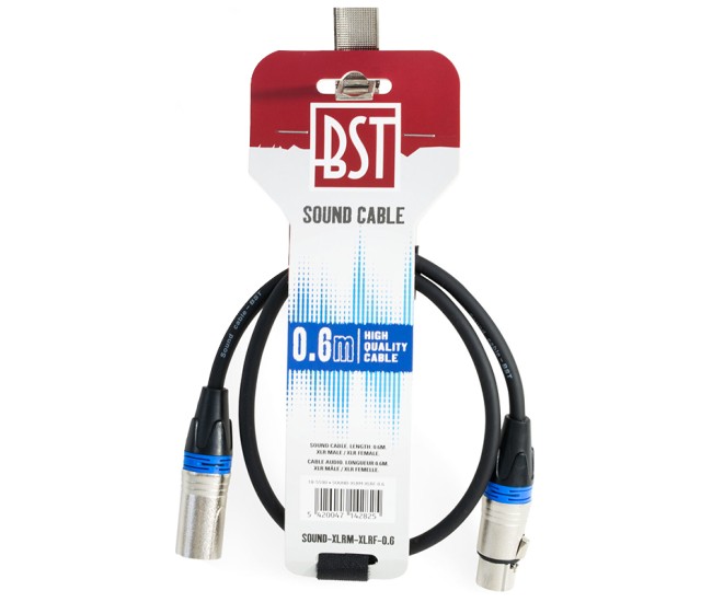 Cablu profesional xlr tata - xlr mama 0.6m