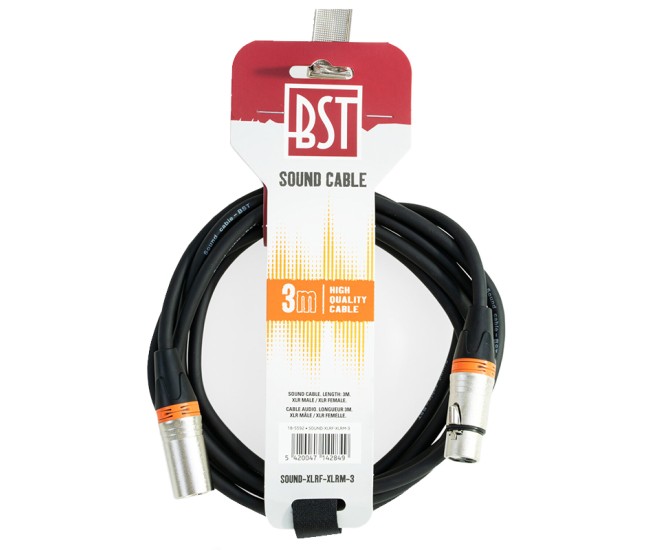 Cablu profesional xlr tata - xlr mama 3m