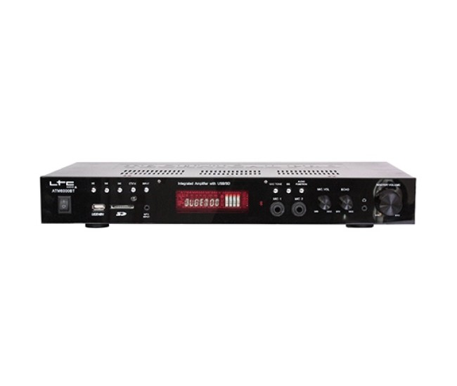 Amplificator karaoke 2x50w fm/bt/usb/sd 2 linii microfon