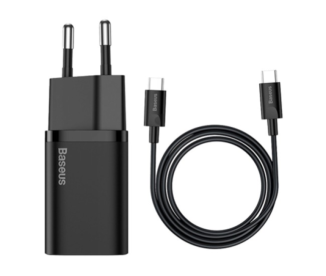 Incarcator retea usb-c fast charging pd 25w baseus - negru Incarcator retea usb-c fast charging pd 25w baseus - negru