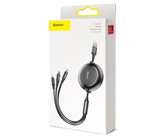 Cablu 3in1 usb-usb-c-micro usb-lightning 1.2m 3.5a retractabil Cablu 3in1 usb-usb-c-micro usb-lightning 1.2m 3.5a retractabil