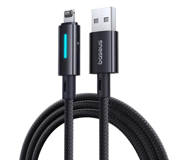 Cablu usb - lightning 2.4a 1m baseus - negru Cablu usb - lightning 2.4a 1m baseus - negru