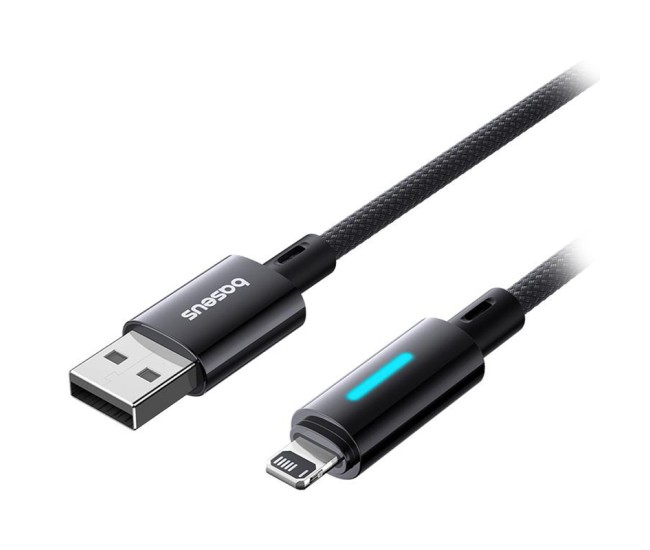 Cablu usb - lightning 2.4a 1m baseus - negru Cablu usb - lightning 2.4a 1m baseus - negru
