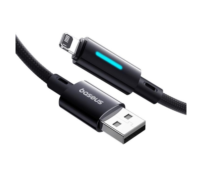 Cablu usb - lightning 2.4a 1m baseus - negru Cablu usb - lightning 2.4a 1m baseus - negru