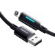 Cablu usb - lightning 2.4a 1m baseus - negru Cablu usb - lightning 2.4a 1m baseus - negru