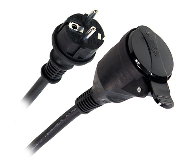 Cablu extensie(cupla) 10m (3gx1.5mm) ip44 - negru Cablu extensie(cupla) 10m (3gx1.5mm) ip44 - negru