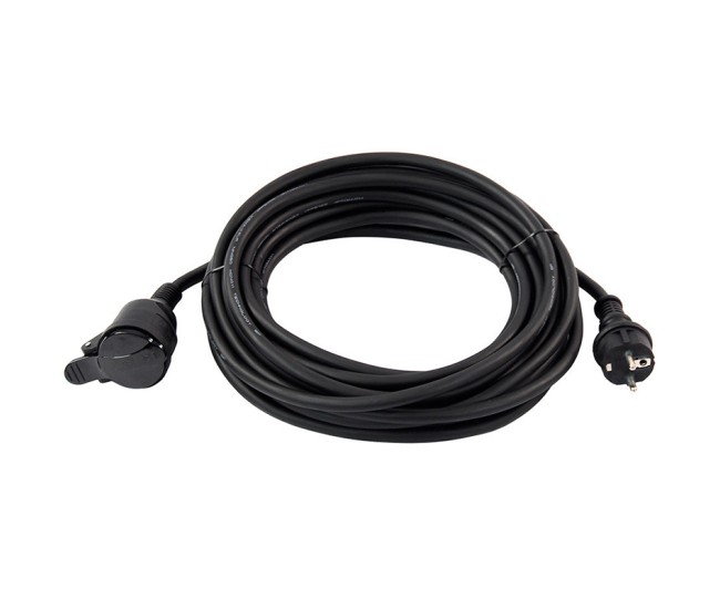 Cablu extensie(cupla) 10m (3gx1.5mm) ip44 - negru Cablu extensie(cupla) 10m (3gx1.5mm) ip44 - negru