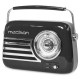 Radio fm portabil nostalgia 15w cu functie bluetooth/aux - negru Radio fm portabil nostalgia 15w cu functie bluetooth/aux - negru