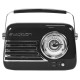 Radio fm portabil nostalgia 15w cu functie bluetooth/aux - negru Radio fm portabil nostalgia 15w cu functie bluetooth/aux - negru